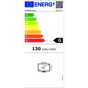 LG 65UH7N-E Pantalla plana de señalización digital 165,1 cm (65 inch) LED Wi-Fi 700 cd/m² 4K Ultra HD Negro Procesador integrado WebOS 24/7