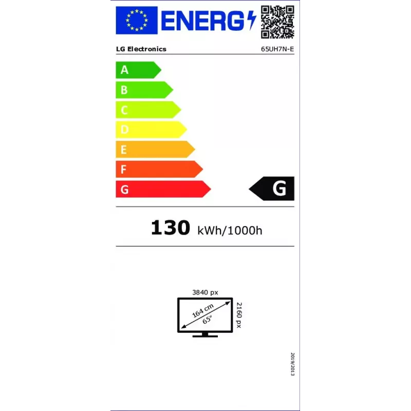 LG 65UH7N-E pantalla plana para señalización digital 165,1 cm (65 pulgadas) IPS LED 4K Ultra HD, Wi-Fi, webOS, SoC, 24/7, negro