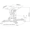Techly Soporte de techo para proyector Extensión 130 mm Plata ICA-PM 2S