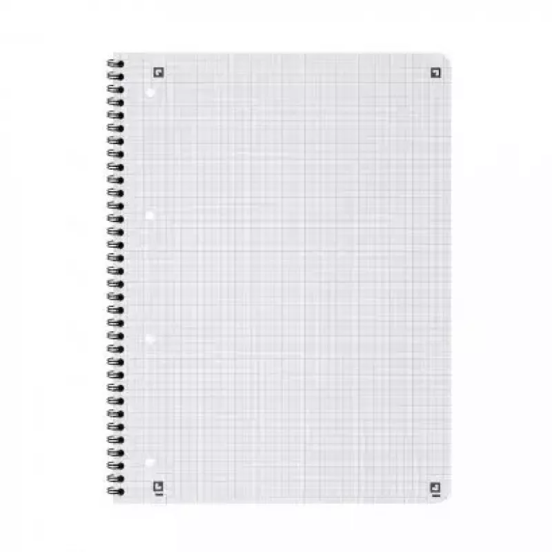 Cuaderno Oxford 400121610 A4+ 160 hojas negro gris