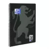 Cuaderno Oxford 400121610 A4+ 160 hojas negro gris