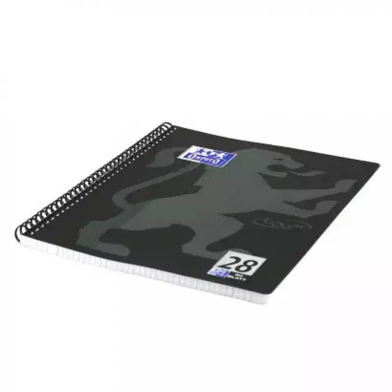 Cuaderno Oxford 400121610 A4+ 160 hojas negro gris