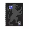 Cuaderno Oxford 400121610 A4+ 160 hojas negro gris