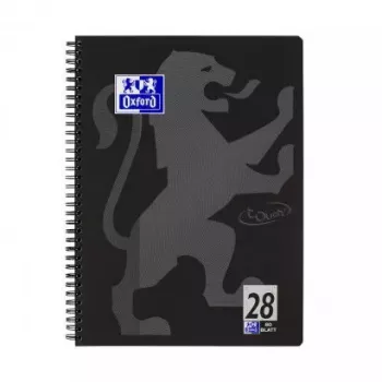 Cuaderno Oxford 400121610 A4+ 160 hojas negro gris