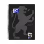 Cuaderno Oxford 400121610 A4+ 160 hojas negro gris