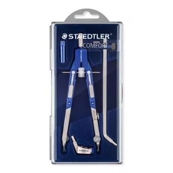 Compás de ajuste rápido Staedtler Mars Comfort 552 02 con barra de extensión, azul