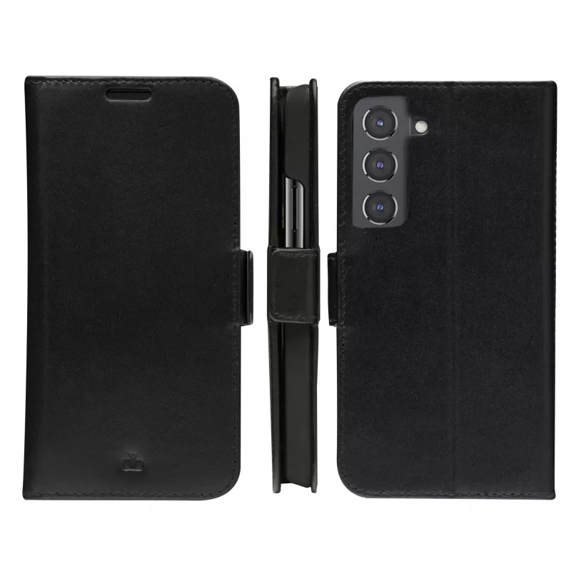 dbramante1928 Copenhagen Slim CSSSGTBL1434 funda con tapa para Samsung Galaxy S22, piel granulada, negra