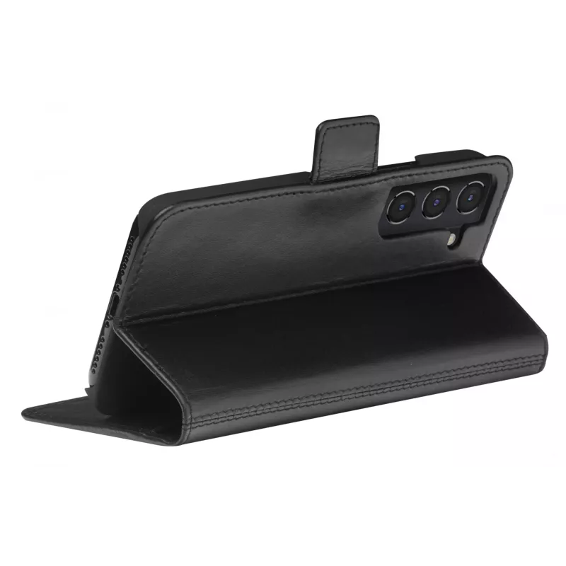 dbramante1928 Copenhagen Slim CSSSGTBL1434 funda con tapa para Samsung Galaxy S22, piel granulada, negra