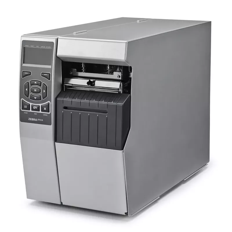 Impresora de etiquetas Zebra ZT510 impresión térmica directa/transferencia térmica 300×300 DPI, 305 mm/s, ancho de impresión 104 mm, Ethernet, Bluetooth, LCD, gris