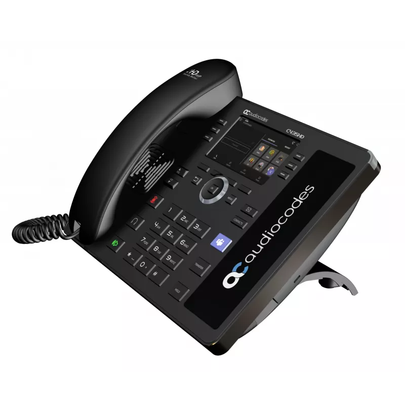 Teléfono IP AudioCodes Teams C435HD-R PoE GbE negro, teléfono IP, negro, auricular con cable, Android, SIP info, teclas