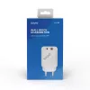 Cargador de interior SAVIO LA-04 USB Type-A y Type-C, 18 W, PD 3.0 Quick Charge, 2x USB-A + 1x USB-C, 100–240 V, blanco