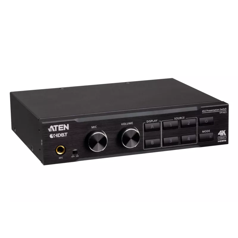 Conmutador de matriz de presentación ATEN 4 x 2 True 4K
