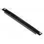 Panel de gestión de cables EQUIP EZMB-10-B, metal, negro, accesorio 1HE