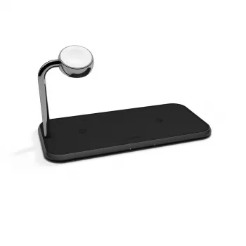 Cargador inalámbrico ZENS Dual+Watch aluminio negro