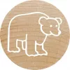 Sello Colop 165224 redondo goma madera 3 cm
