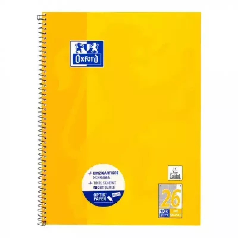 Bloc de notas Oxford 100050356 A4 80 hojas Amarillo