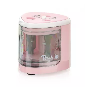 Peach PO102 Sacapuntas eléctrico Rosa, Blanco