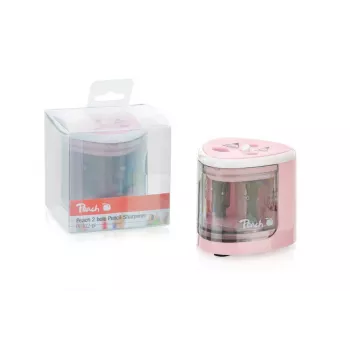 Peach PO102 Sacapuntas eléctrico Rosa, Blanco