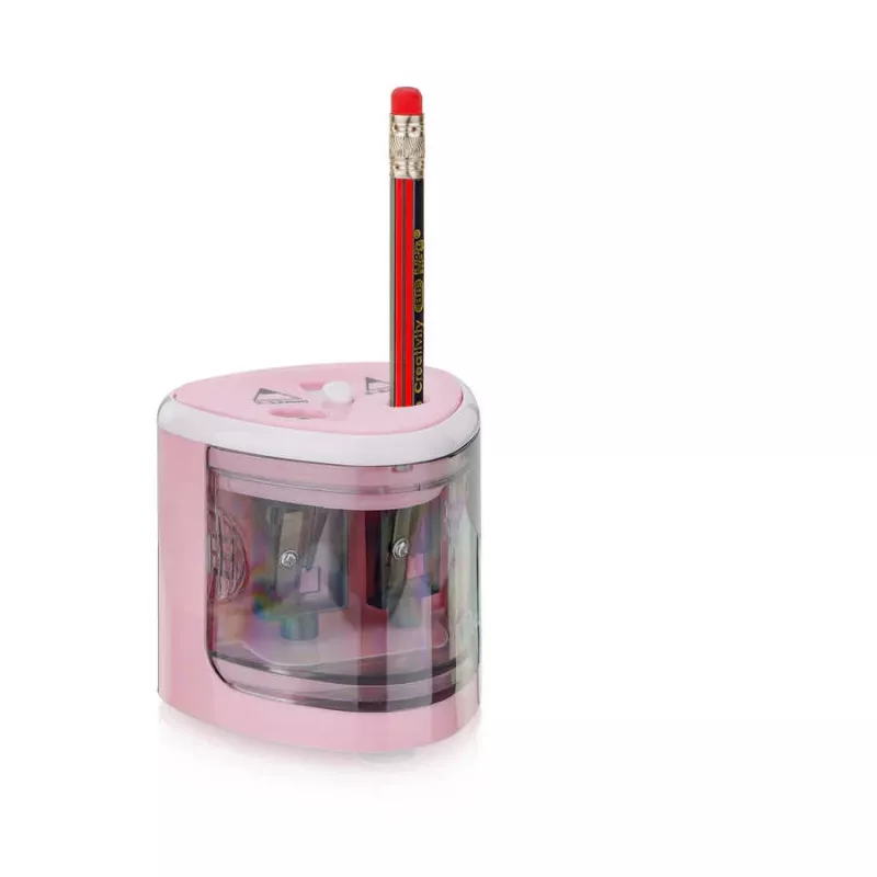 Peach PO102 Sacapuntas eléctrico Rosa, Blanco