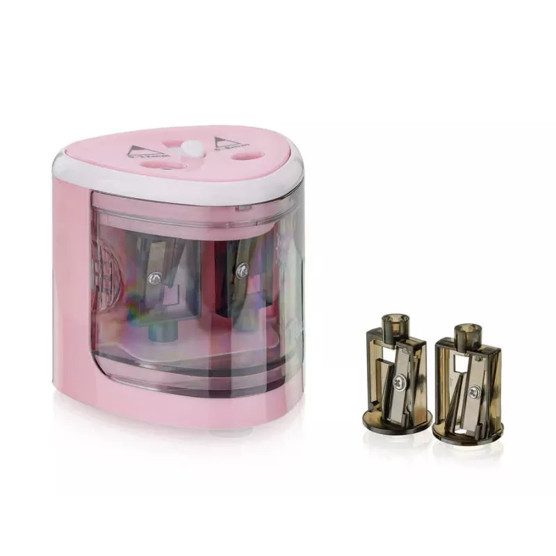Peach PO102 Sacapuntas eléctrico Rosa, Blanco