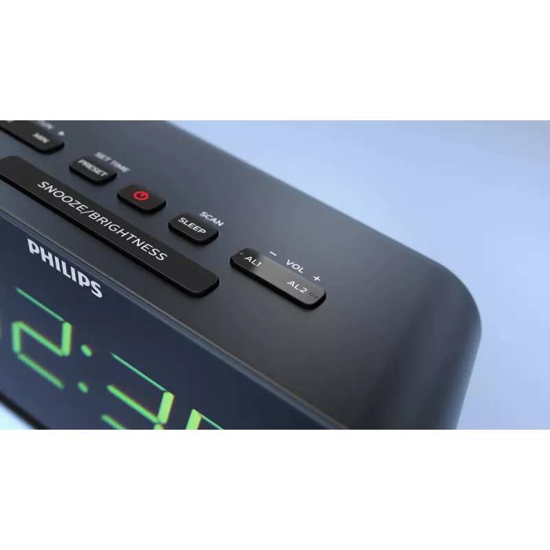 Philips TAR3306/12 despertador digital negro