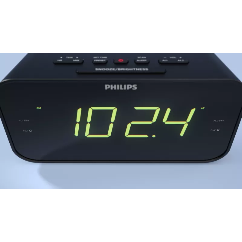 Philips TAR3306/12 despertador digital negro