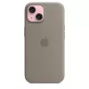 Funda de silicona Apple iPhone 15 MagSafe Clay Cover Marrón