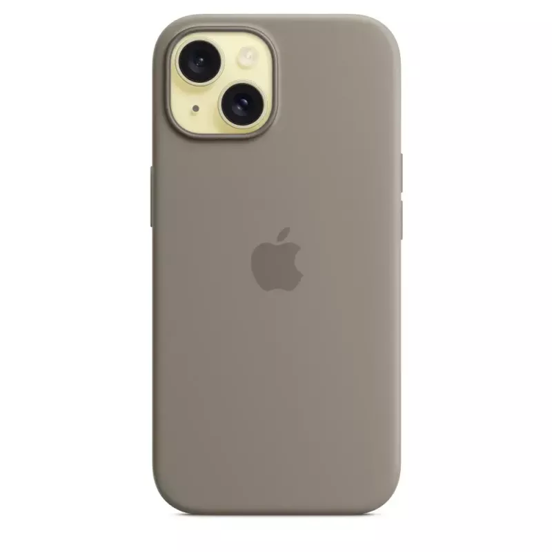 Funda de silicona Apple iPhone 15 MagSafe Clay Cover Marrón
