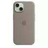 Funda de silicona Apple iPhone 15 MagSafe Clay Cover Marrón