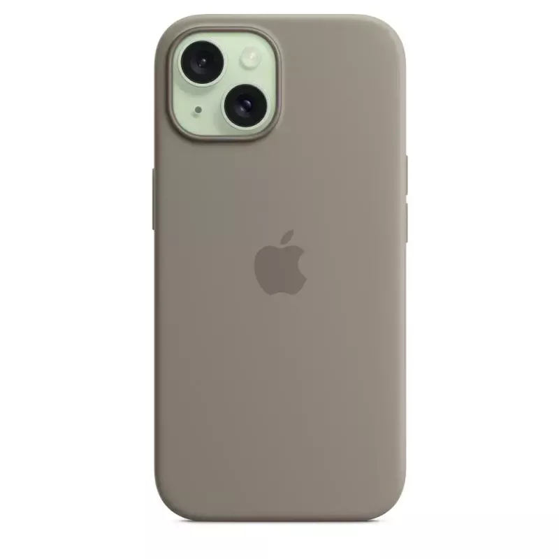 Funda de silicona Apple iPhone 15 MagSafe Clay Cover Marrón