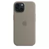 Funda de silicona Apple iPhone 15 MagSafe Clay Cover Marrón