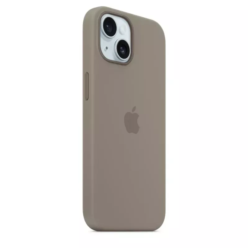 Funda de silicona Apple iPhone 15 MagSafe Clay Cover Marrón