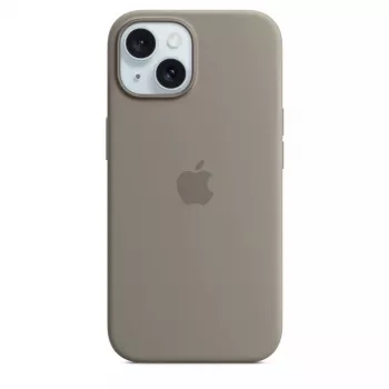 Funda de silicona Apple iPhone 15 MagSafe Clay Cover Marrón