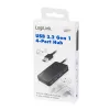 LogiLink hub USB 3.2 Gen1 de 4 puertos negro 5000 Mbit/s ABS