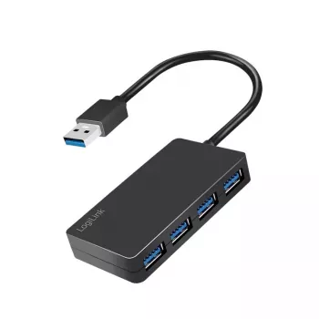 LogiLink hub USB 3.2 Gen1 de 4 puertos negro 5000 Mbit/s ABS