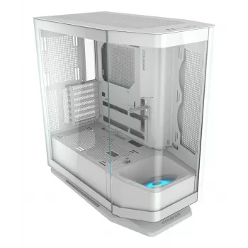 Caja para PC semitorre Midi Cougar FV270 — blanca, compatible con ATX/ EATX/ Micro-ITX, 2×3,5