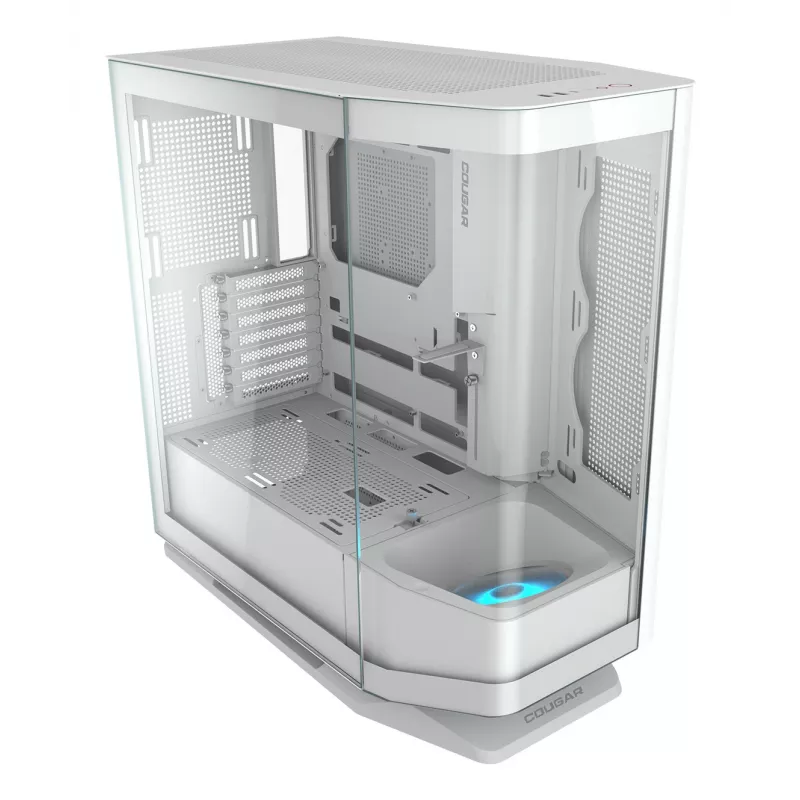 Caja para PC semitorre Midi Cougar FV270 — blanca, compatible con ATX/ EATX/ Micro-ITX, 2×3,5