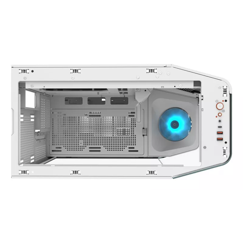 Caja para PC semitorre Midi Cougar FV270 — blanca, compatible con ATX/ EATX/ Micro-ITX, 2×3,5