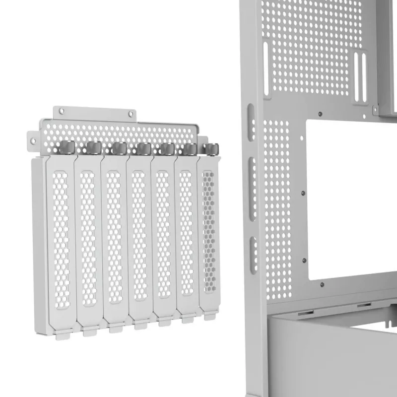 Caja para PC semitorre Midi Cougar FV270 — blanca, compatible con ATX/ EATX/ Micro-ITX, 2×3,5