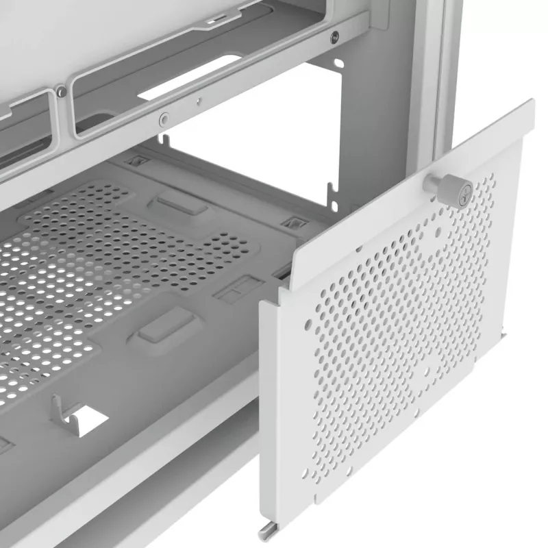 Caja para PC semitorre Midi Cougar FV270 — blanca, compatible con ATX/ EATX/ Micro-ITX, 2×3,5