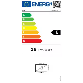 Monitor de ordenador MSI PRO MP251LDE E2 62,2 cm (24,5 pulgadas) 1920 x 1080 píxeles Full HD LED negro