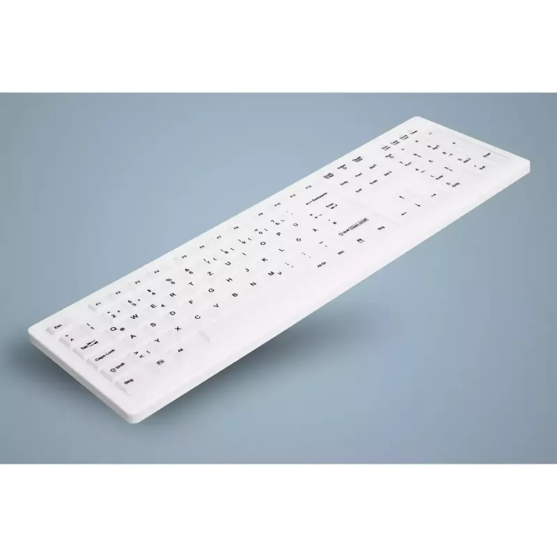 Contour Design Active Key AK-C8100FA-UVS-W/GE Teclado Médico USB QWERTY UK Inglés Blanco