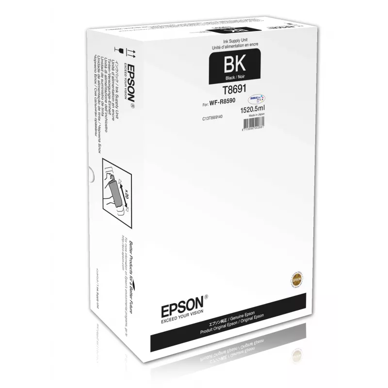 Epson T8691 C13T869140 unidad de suministro de tinta, negra, para WorkForce Pro WF-R8590