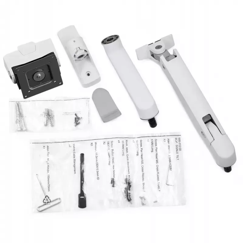 Ergotron serie HX brazo HX con articulación de giro para cargas muy pesadas pared blanco para monitores 1000R 57 inch