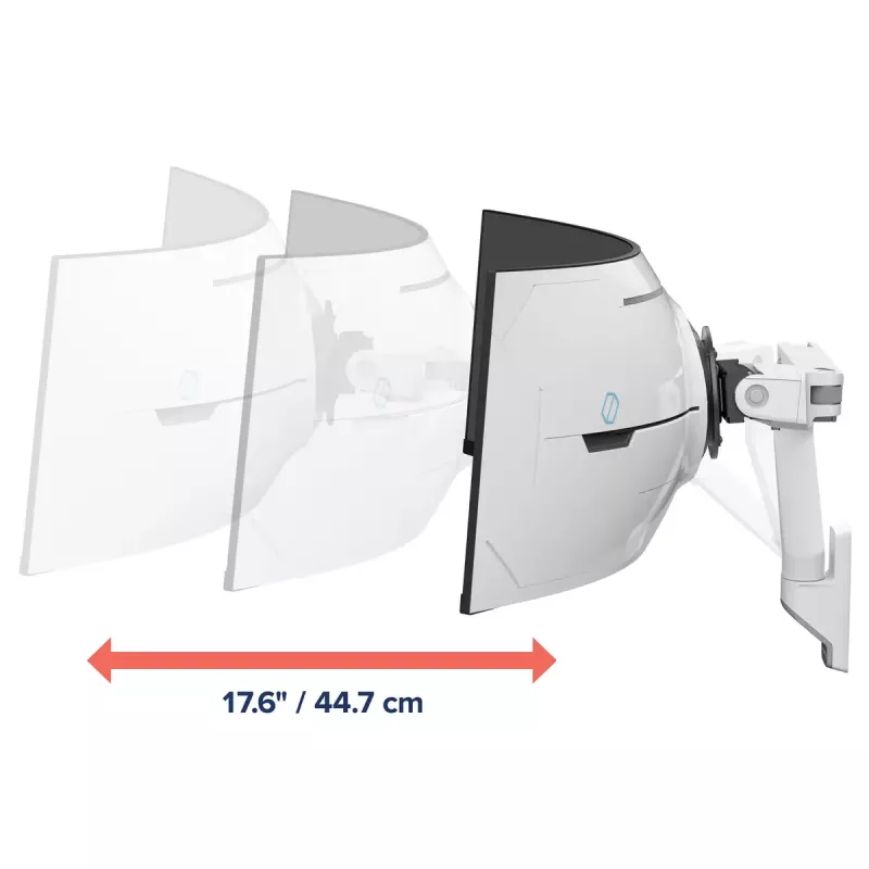 Ergotron serie HX brazo HX con articulación de giro para cargas muy pesadas pared blanco para monitores 1000R 57 inch