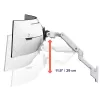 Ergotron serie HX brazo HX con articulación de giro para cargas muy pesadas pared blanco para monitores 1000R 57 inch