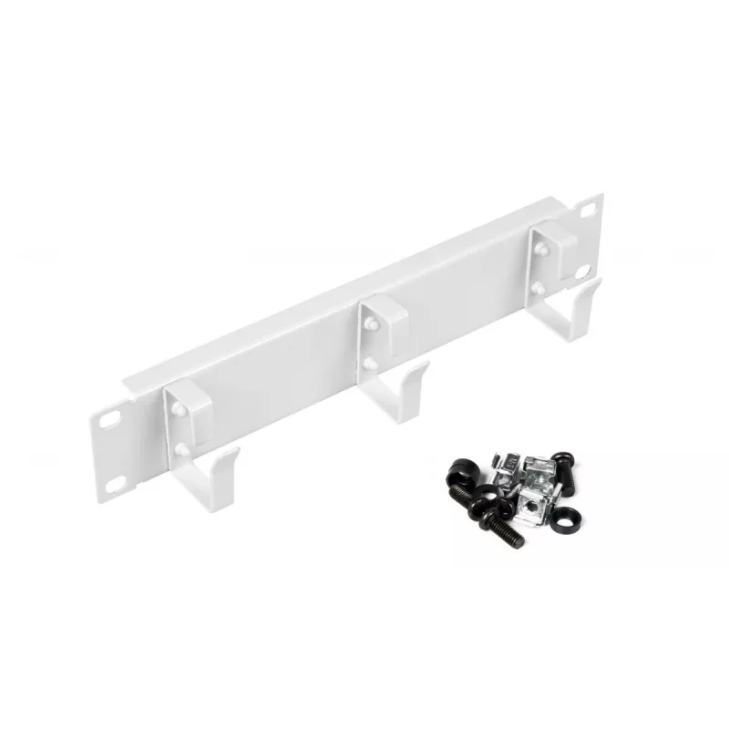 Equip EZMR-10-G panel pasacables de 10 pulgadas 1U con anillas, gris claro