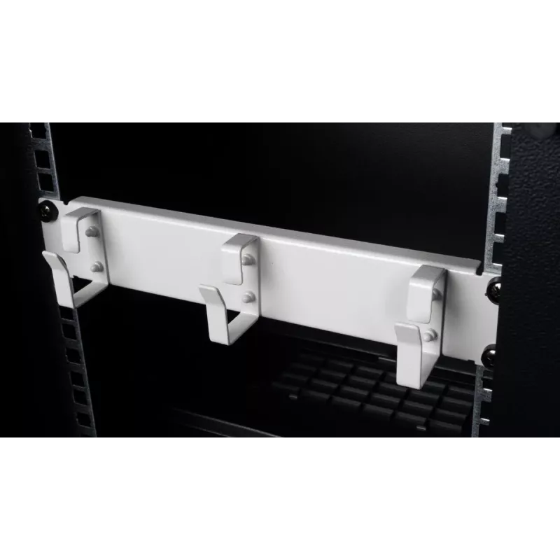 Equip EZMR-10-G panel pasacables de 10 pulgadas 1U con anillas, gris claro