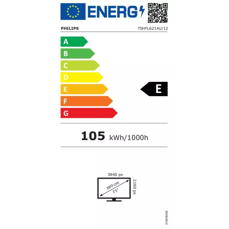 Philips 75HFL6214U/12 190,5 cm (75 pulgadas) televisor profesional MediaSuite para hoteles, 4K Ultra HD, Smart TV, Android TV, LED