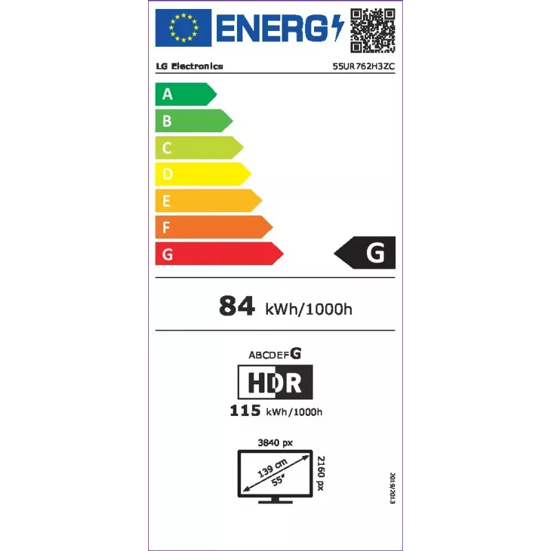 Televisor LG 55UR762H3ZC Hospitality 139,7 cm (55